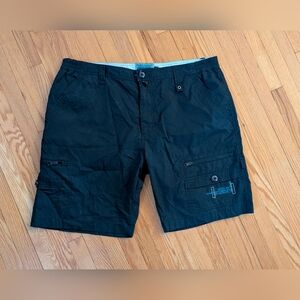 Point Zero Men's Dark Blue Cargo Shorts